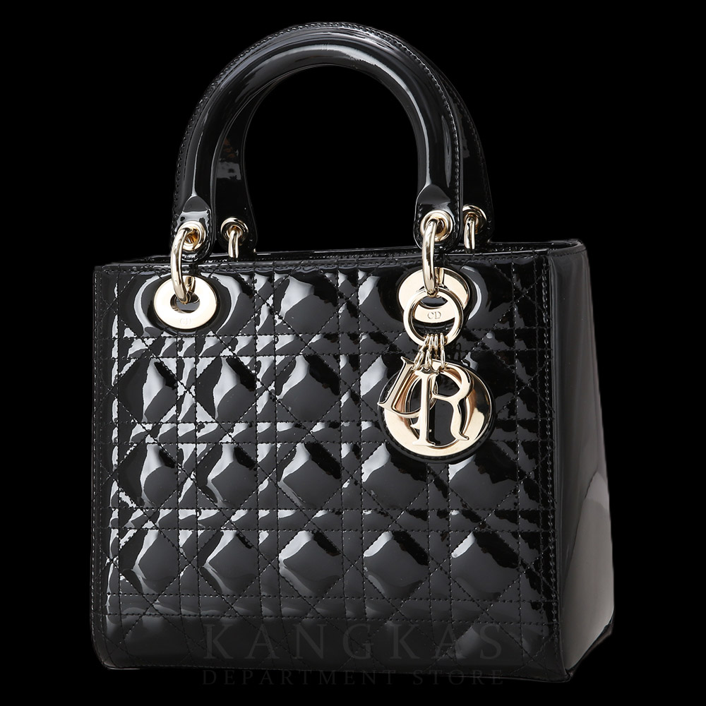 CHRISTIAN DIOR(USED)크리스찬디올 레이디디올 페이던트 미듐 블랙
